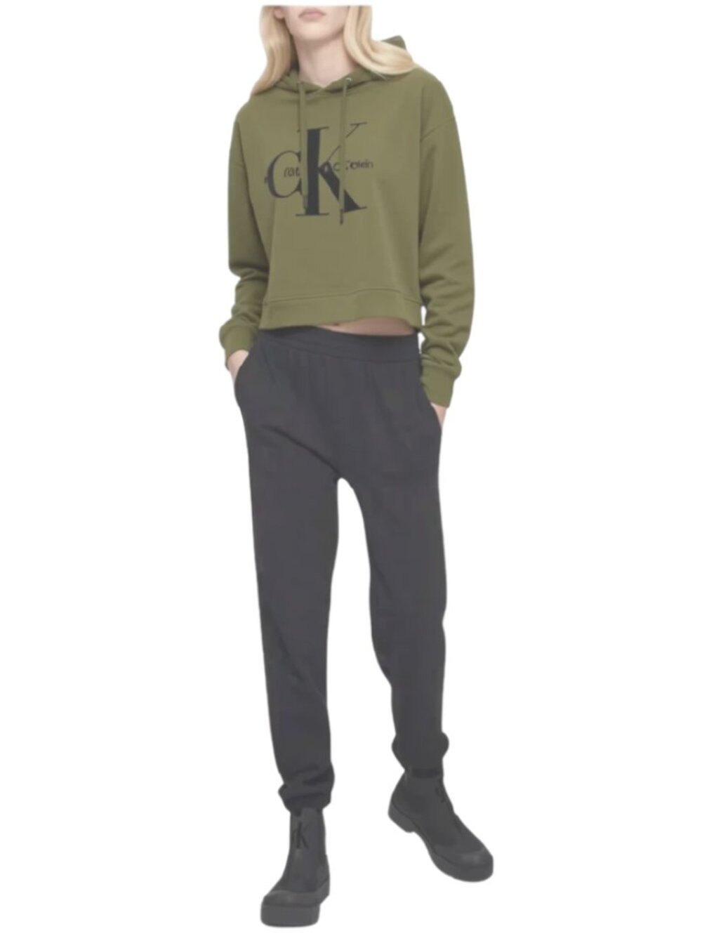 NWT Calvin Klein Olive Green Hoodie Med